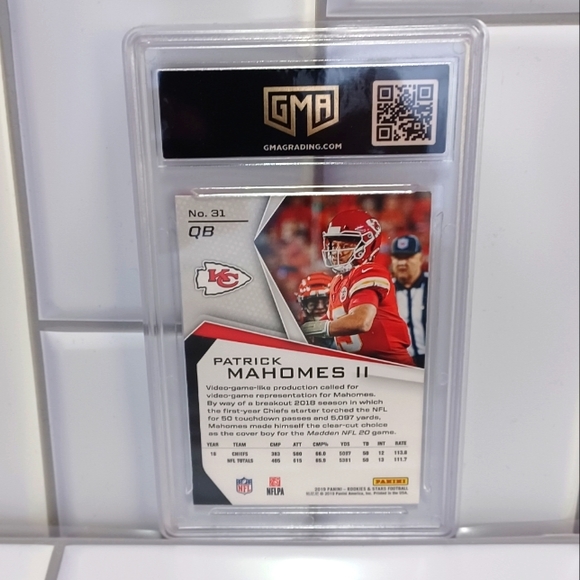 2019 Panini Rookies & Stars Patrick Mahomes II #31 GMA 9 - Picture 2 of 2